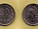 20 Centavos Argentina 1924 KM# 36. Subida por concordiense